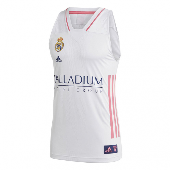 Camiseta baloncesto adidas Real Madrid 2020/21 blanco ...